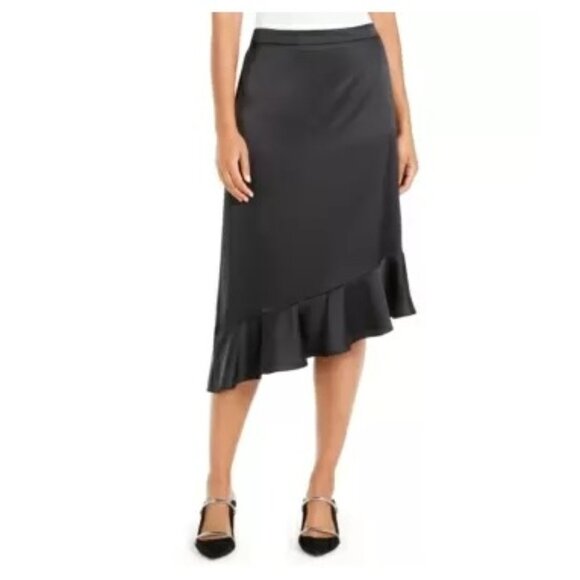 Alfani Asymmetrical Ruffle-Hem Skirt - Picture 2 of 11